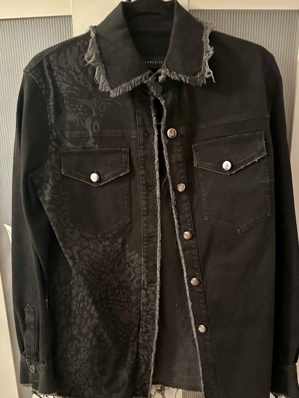 Marcell Vonderlin Black Denim Shirt Jacket US S